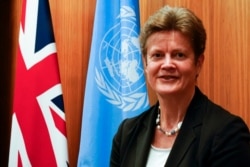 FILE - British Ambassador to the United Nations Barbara Woodward is pictured Jan. 5, 2021, in New York.