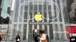 美国纽约第五大道的苹果专卖店 （2024年3月22日）