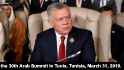  Jordan's King Abdullah II attends the 30th Arab Summit in Tunis, Tunisia, March 31, 2019. 