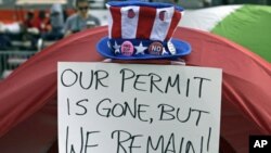 A sign on a tent at the Occupy DC camp in Washington, October 10, 2011.