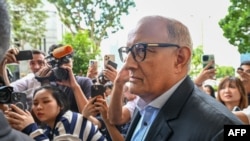 Singapore's former Minister for Transport and Minister-in-charge for Trade Relations S. Iswaran leaves the Supreme Court in Singapore on Oct. 3, 2024.