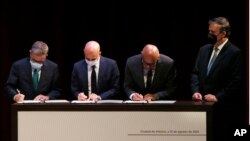 El gobierno de Venezuela y su oposición están listos para comenzar un nuevo diálogo esta semana en busca de un cambio en el prolongado enfrentamiento político de la nación sudamericana. [Foto del 13 de agosto de 2021]