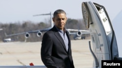 Presiden AS Barack Obama di Joint Base Andrews (Foto: dok. REUTERS/Yuri Gripas)