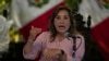 La presidenta peruana, Dina Boluarte, ofrece una conferencia de prensa en el palacio de gobierno de Lima, Perú, el martes 19 de diciembre de 2023. 