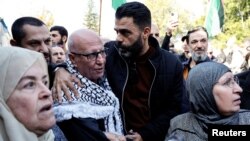 Longest serving Palestinian prisoner, Karim Younis, is welcomed at his village in Ara, Israel, after he was freed from Israeli jail, Jan. 5, 2023. 