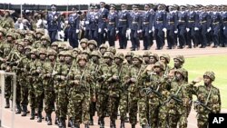 Kenyan Army soldiers in a military parade at Nyayo National Stadium during celebrations of Heroes Day, in Nairobi, Kenya, October 20, 2011 (file photo).