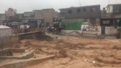 Haiti Tropical Storm Laura - Raging Riviere Froide River Threatens Residents, Homes 