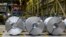 Raw steel coils are seen on the floor of the galvanizing line at ArcelorMittal Dofasco in Hamilton, Ontario, Canada, Feb. 14, 2025. U.S. President Donald Trump on March 11, 2025, doubled the U.S. tariff on Canada’s steel and aluminum exports.