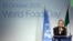 U.N. Secretary-General Ban Ki-moon speaks at the official celebration of "World Food Day 2015" at Expo Milan in Milan, Italy, Oct. 16, 2015. 