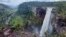 View of Kaieteur, the world's largest single drop waterfall, located in the Potaro-Siparuni region of Guyana, on April 12, 2023. The falls are part of Essequibo, an oil-rich disputed area that is administered by Guyana but that Venezuelans claimed as theirs in a referendum.