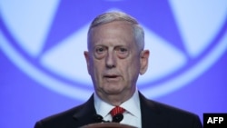 Secretary of Defense Jim Mattis delivers the keynote address during the Air Force Association's Air, Space and Cyber Conference, at the Gaylord National Resort and Convention Center, in National Harbor, Maryland, Sept. 20, 2017. 