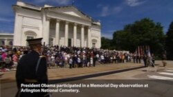 Obama Marks Memorial Day at Arlington National Cemetary