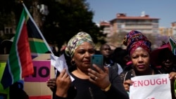 Manifestation de réfugiés contre les violences xénophobes en Afrique du Sud