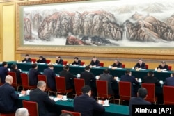 2025年2月17日，中國國家主席習近平在北京出席民營企業座談會。