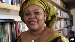 Nobel Peace Prize winner Leymah Gbowee poses in New York October 7, 2011.