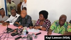 L'opposition togolaise à Lomé, au Togo, le 26 mars 2018. (VOA/Kayi Lawson)