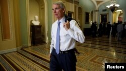 Senator Rob Portman, a Republican from Ohio, inside the U.S. Capitol, Nov. 16, 2016. Portman originally launched the effort to combat Russian propaganda in eastern European countries. 