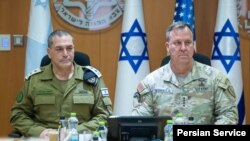  ژنرال مایکل اریک کوریلا، فرمانده فرماندهی مرکزی ارتش ایالات متحده و ژنرال ایال زامیر، رئیس ستاد کل ارتش اسرائیل