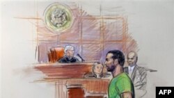 Nghi can Amine El Khalifi trước tòa án ở Alexandria, Virginia, ngày 17 tháng 2, 2012