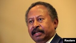Sudan's new Prime Minister in the transitional government, Abdalla Hamdok, speaks during a Reuters interview in Khartoum, Aug. 24, 2019.
