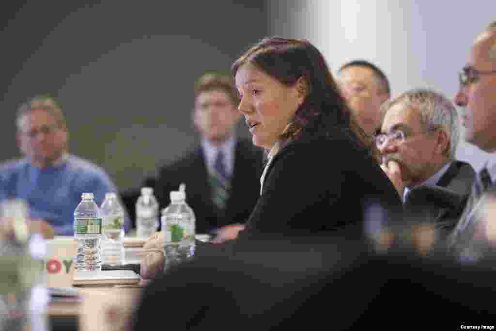 Attorney Helen Slottje has given free legal help to dozens of cities and towns to establish bans on hydraulic fracturing, the controversial practice of gas extraction from shale deposits deep underground. (Goldman Environmental Prize)