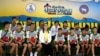 The 12 boys and their soccer coach who were rescued from a flooded cave arrive for a news conference in the northern province of Chiang Rai, Thailand, July 18, 2018. 