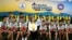 The 12 boys and their soccer coach who were rescued from a flooded cave arrive for a news conference in the northern province of Chiang Rai, Thailand, July 18, 2018. 