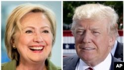 Ứng cử viên đảng Dân chủ Hillary Clinton (trái) và ứng cử viên đảng Cộng hòa Donald Trump.