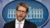 FILE - White House press secretary Jay Carney speaks during his daily news briefing at the White House in Washington, Jan. 22, 2014.