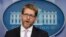 FILE - White House press secretary Jay Carney speaks during his daily news briefing at the White House in Washington, Jan. 22, 2014.