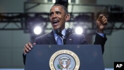 President Barack Obama gestures during a speech at the 116th National Convention of the Veterans of Foreign Wars, July 21, 2015, in Pittsburgh.