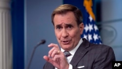 Речник Ради національної безпеки Білого дому Джон Кірбі на щоденному брифінгу в Білому домі у Вашингтоні, 23 жовтня 2024 року. (AP Photo/Ben Curtis)