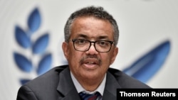 El director general de la OMS, Tedros Adhanom Ghebreyesus, durante una reciente rueda de prensa. [Foto de archivo]