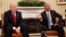 FILE - President Barack Obama meets with President-elect Donald Trump in the Oval Office of the White House in Washington, Nov. 10, 2016. 