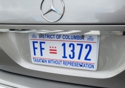 Vehicles registered in the District of Columbia bear the motto ‘Taxation Without Representation.’