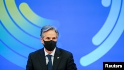 El secretario de Estado de los Estados Unidos, Antony Blinken, en la reunión ministerial de la OCDE en París, el 5 de octubre de 2021.