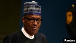 Nigerian President Muhammadu Buhari addresses the 72nd United Nations General Assembly at U.N. headquarters in New York, Sept. 19, 2017.