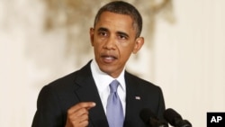 President Barack Obama speaks at a news conference in the East Room at the White House in Washington, Aug. 9, 2013. 
