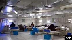 د کال ۲۰۲۳ په دې تصویر کې د اېم اېس اېف ادارې په مرسته چلېدونکي په خوست کې د هسپتال حال لېدل کېږي 