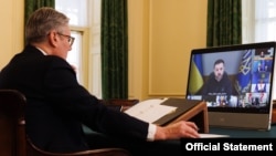 ဗြိတိန်ဝန်ကြီးချုပ် Keir Starmer သူ့ရဲ့ တရားဝင် X လူမှုကွန်ရက်မှာ ထုတ်ပြန်ထားတဲ့ ယူကရိန်း အရေး အွန်လိုင်း အစည်းအဝေး မြင်ကွင်း။ ဓာတ်ပုံ - Keir Starmer Official X Social Media