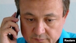 FILE - Chinese Uighur activist Dolkun Isa, seen in this July, 6, 2015 photo, is chairman of the World Uighur Conference, which advocates human rights and democracy. 