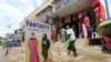 FILE - A shopping area is seen in Somalia's capital Mogadishu, Oct. 27, 2015. Businesses expect an uptick in activity following the resumption of diplomatic relations between Somalia and Kenya.