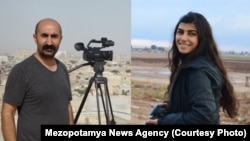 Rojnamevan Nazim Daştan and Cihan Bîlgîn ku drona Tirkiyê li herêma Bendava Tişrîn ew kuştin