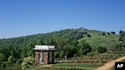 Thomas Jefferson's vegetable garden at his home of Monticello.