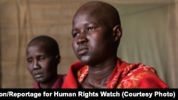 Sixteen-year-old Akuot, shown here in Bor, Jonglei state, in Feburary 2013, was beaten for three days after she refused to be married off in exchange for a dowry of cattle. (Courtesy photo/Brent Stirton/Reportage for Human Rights Watch)