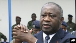Former Ivory Coast President Laurent Gbagbo, Abidjan, Nov. 2003 (file photo).