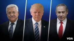 بنیامن نتنیاهم ـ ډونالډ ټرمپ ـ محمود عباس