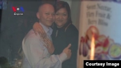 Kosal Chhim, who was deported back to Cambodia this week, with his wife, Sanghear Prak. 