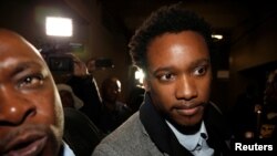 Duduzane Zuma, the son of scandal-plagued former South African president Jacob Zuma, arrives in court ahead of being charged with corruption, in Johannesburg, South Africa, July 9, 2018. 