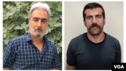 شاکر بهروزی (راست) و عباس واحدیان شاهرودی. آرشیو